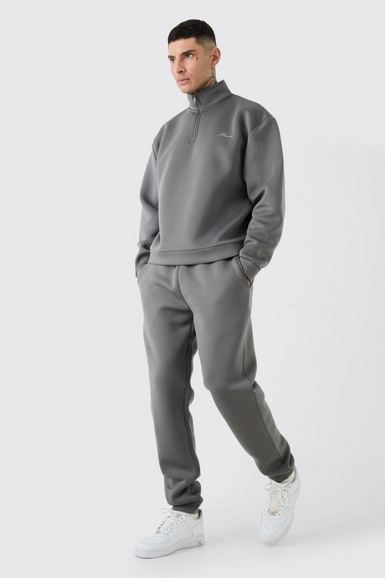 Tall kastiger Oversize Trainingsanzug mit Reißverschluss