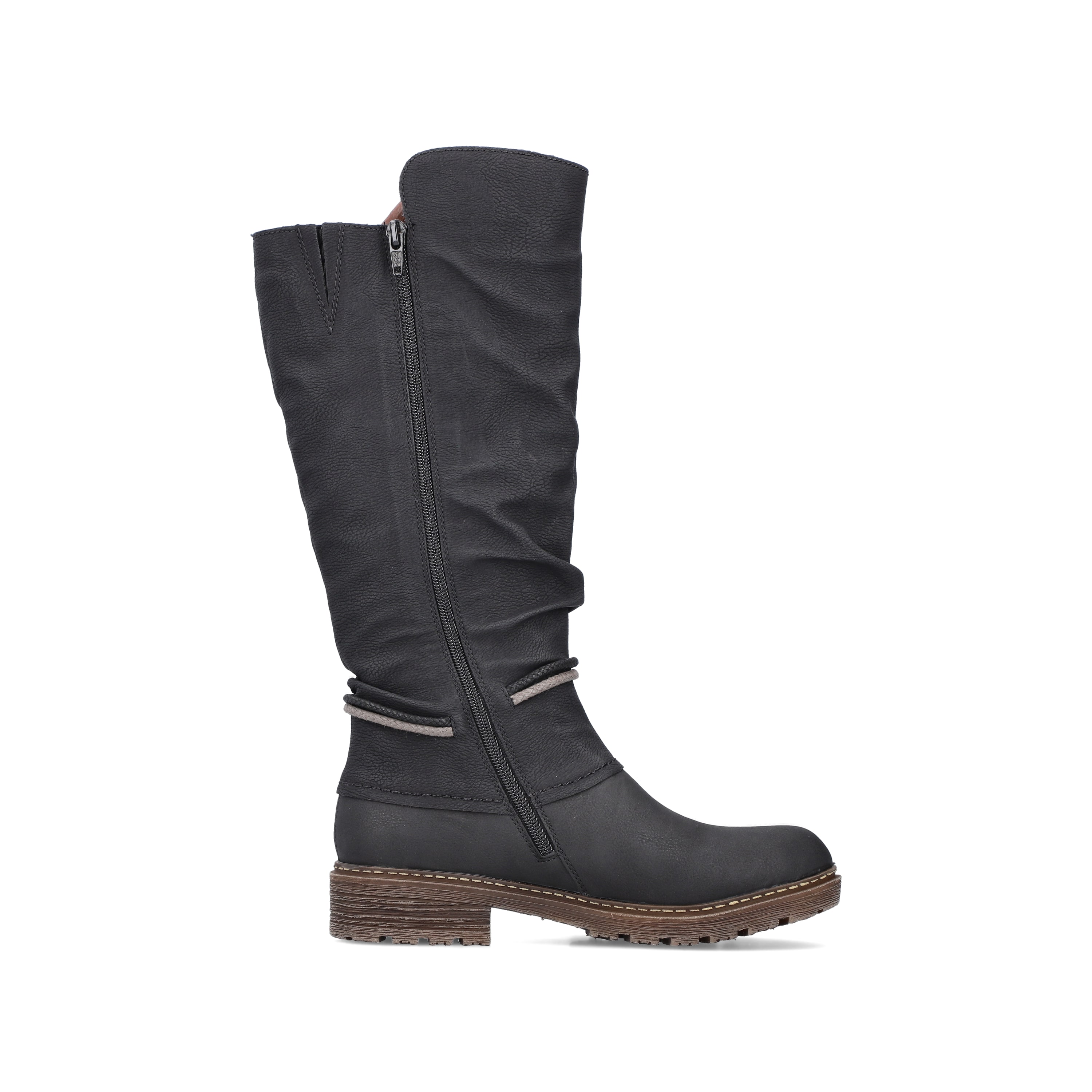 Rieker Damen Hochschaftstiefel tiefschwarz