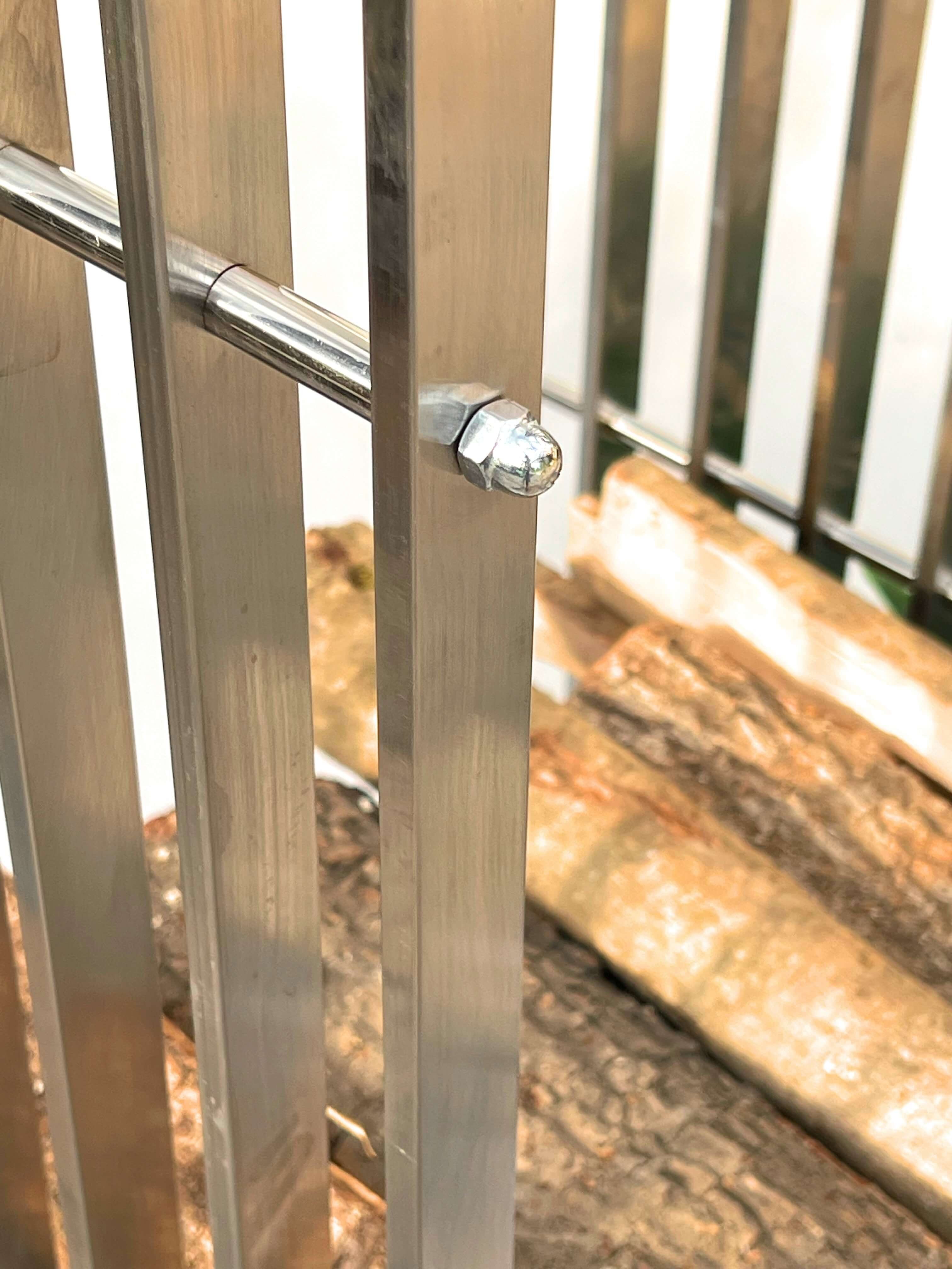 DanDiBo Kaminholzregal Kaminholzregal Innen Metall Edelstahl Kaminholzständer 150 cm
