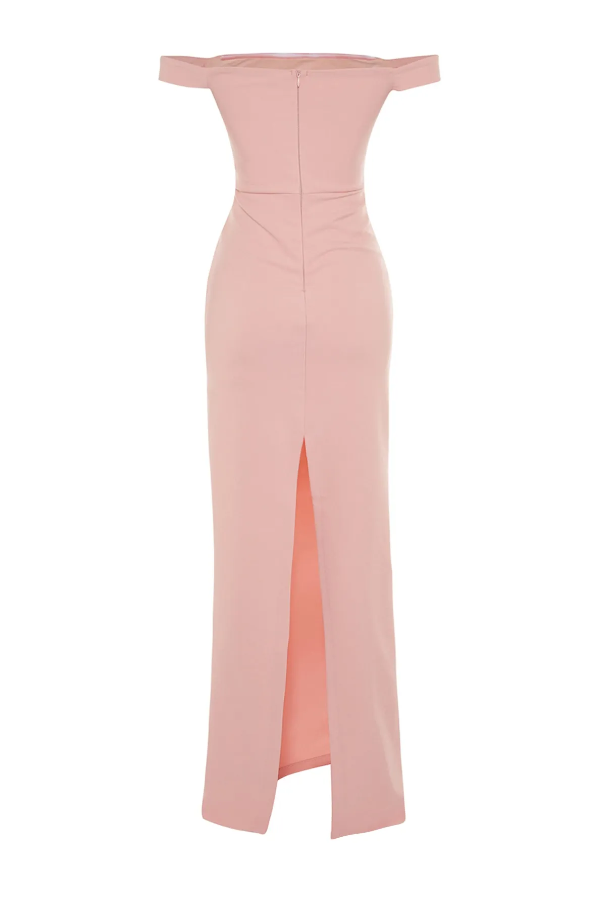 Trendyol Collection  Langes Abendkleid mit Futter aus getrockneten Rosen und gewebten Accessoires TPRSS23AE00044