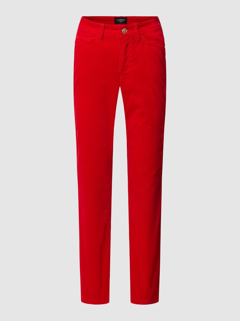 Slim Fit Jeans im 5-Pocket-Design Modell 'PIPER' in rot