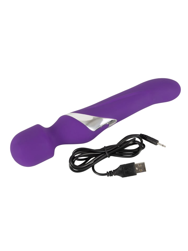 Javida Massagestab Wand & Pearl Vibrator in lila günstig kaufen 24 cm