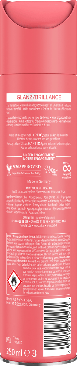 Haarspray GLANZ Halt 4, 250 ml