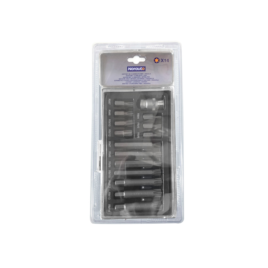 Innenvielzahn Bit-Set RIBE, RM4-RM14, von Norauto, 14-tlg. - ATU