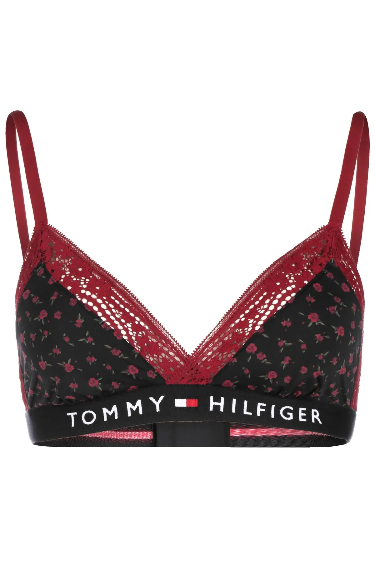 Tommy Hilfiger  Ungefüttertes Damen Bralette mit Dreiecksmuster aus Spitze