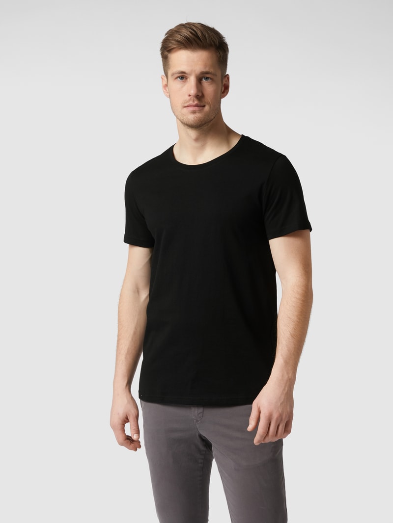 T-Shirt aus Bio-Baumwolle im 2er-Pack in schwarz