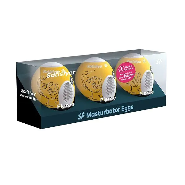 Satisfyer Masturbator Æg 3-delt Sæt Fierce