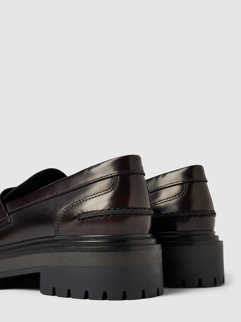 Penny-Loafer aus echtem Leder Modell 'Elin' in bordeaux rot