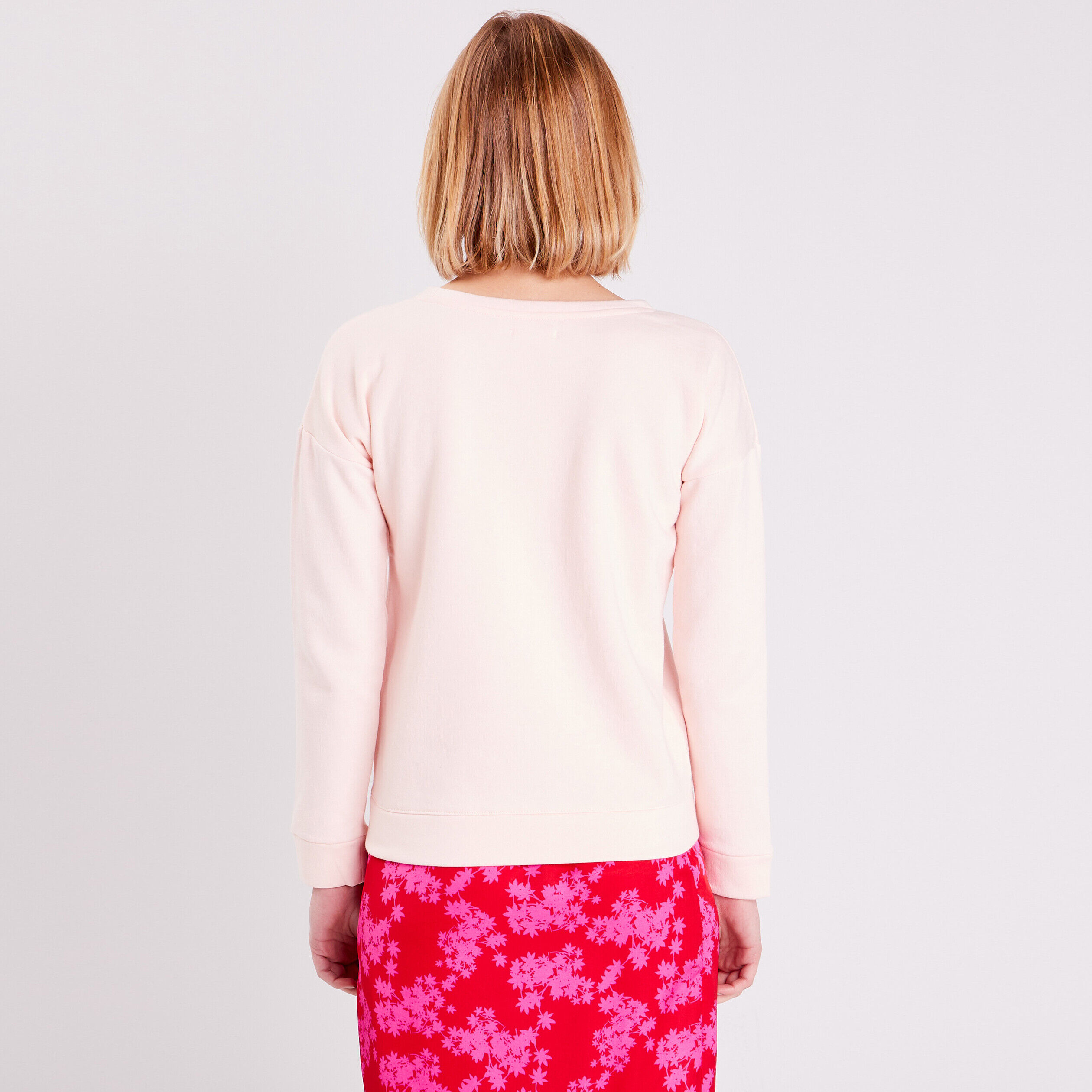 Sweat à manches longues rose clair femme | Cache Cache