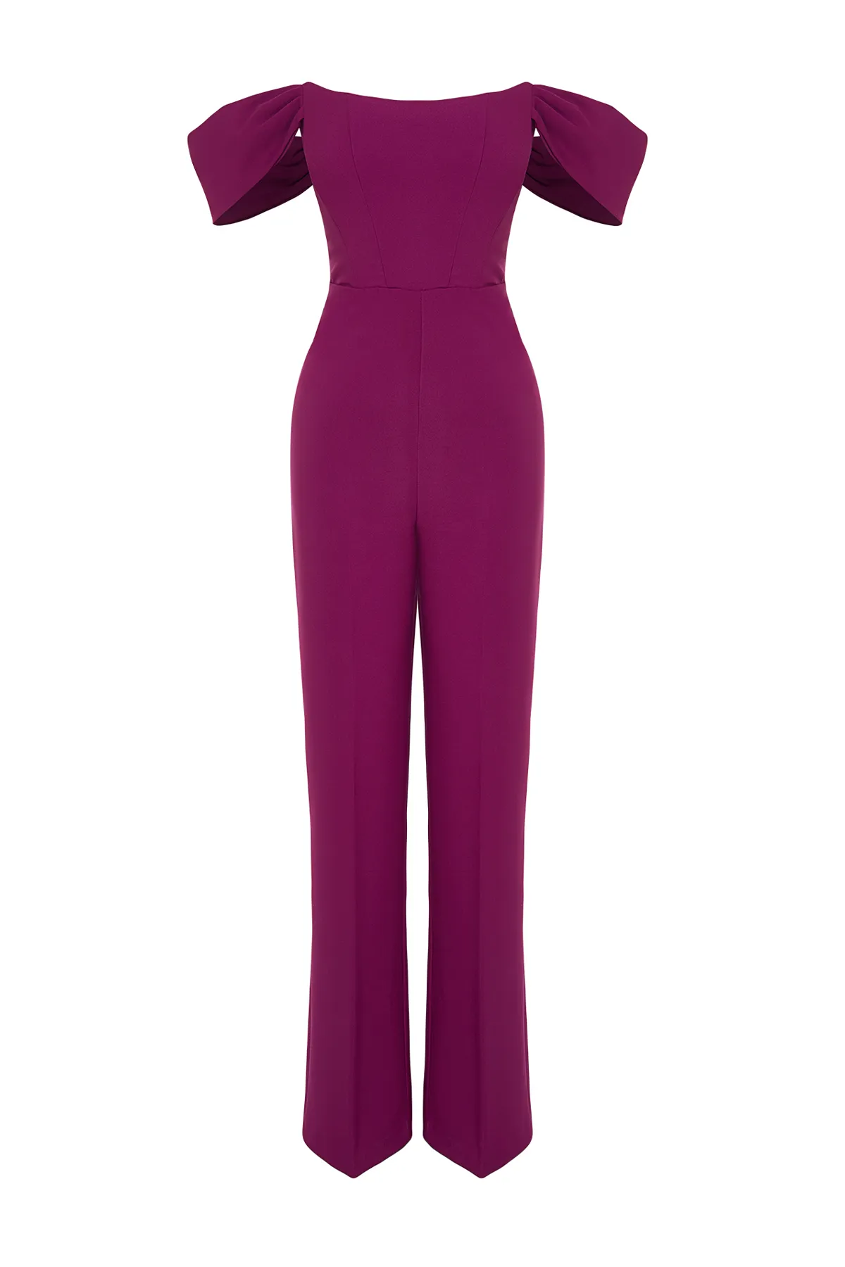 Trendyol Collection  Pflaumenfarbener, gefütterter Bügel-Overall TPRSS22TU0070