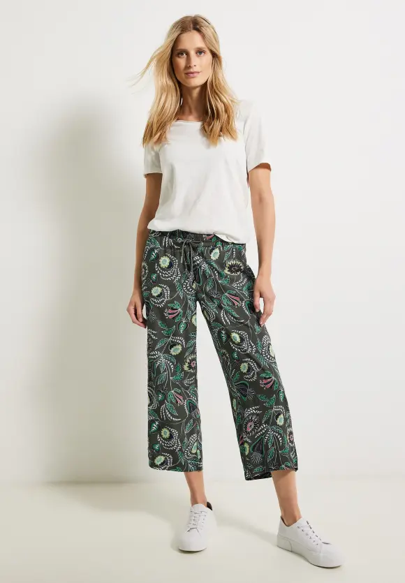CECIL Casual Fit Printhose in 3/4