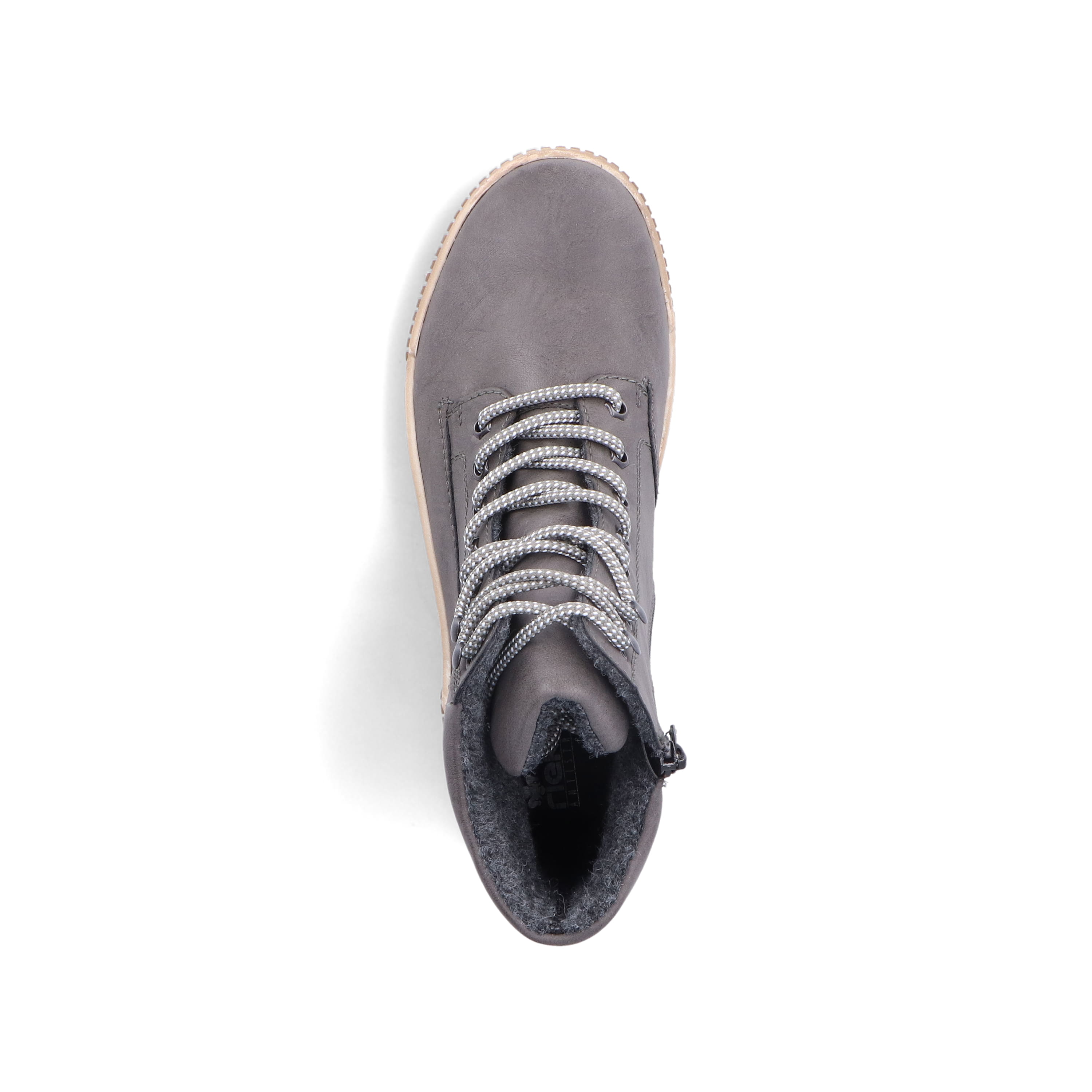 Rieker Damen Schnürstiefel mondgrau