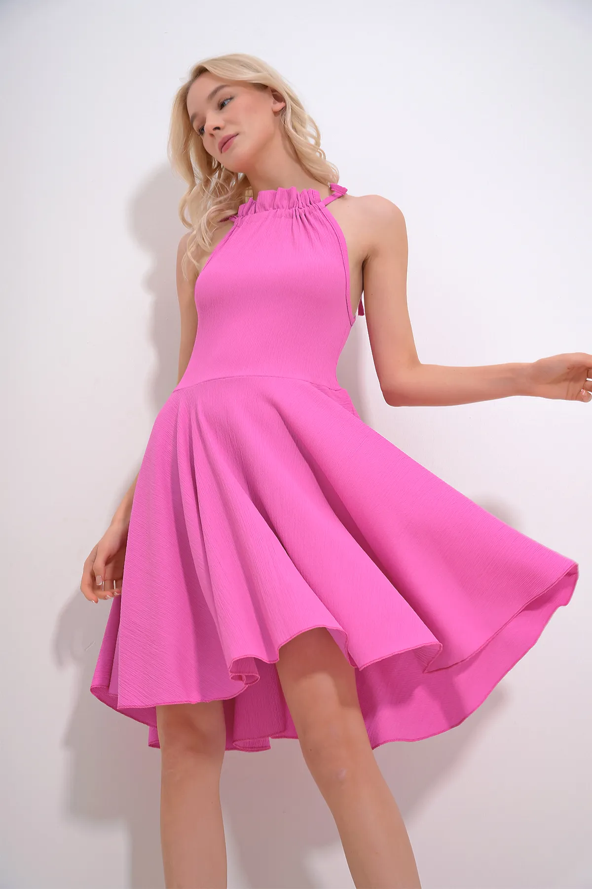 Trend Alaçatı Stili  Kleid - Rosa - A-Linie