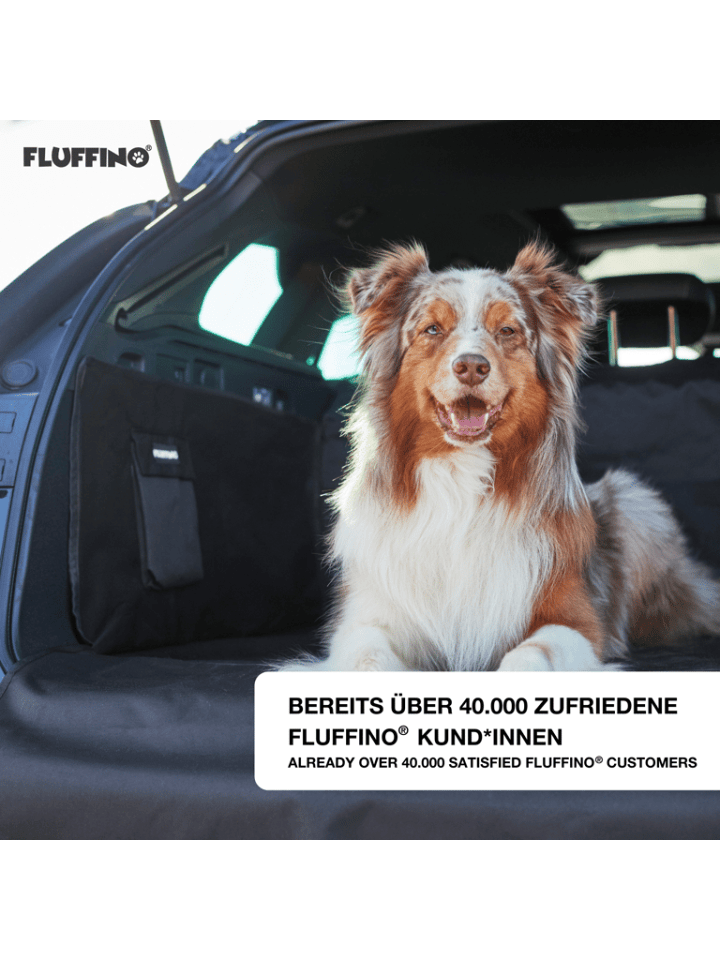 FLUFFINO Kofferraumschutz für Hund inkl. Seiten- & Ladekantenschutz dunkelgrau günstig kaufen onesize