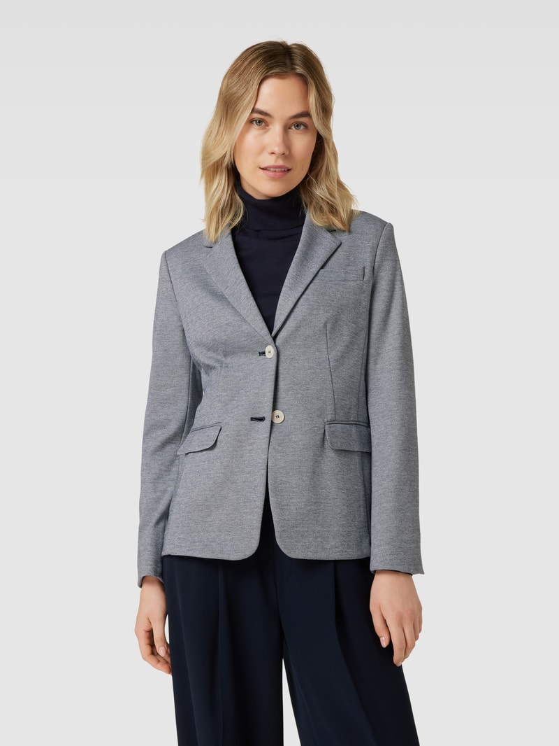 Blazer in melierter Optik in marineblau