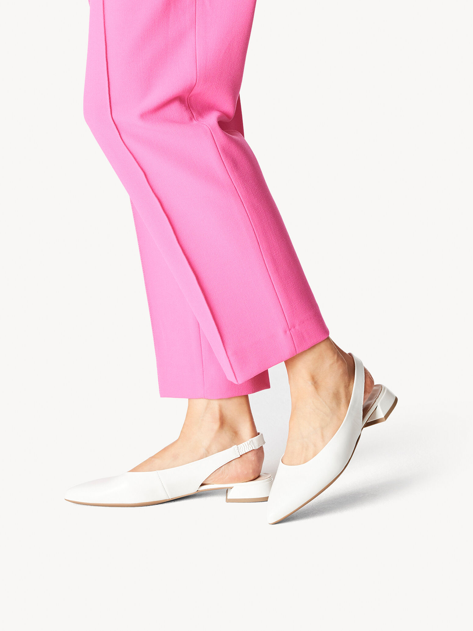 Escarpin en cuir - blanc