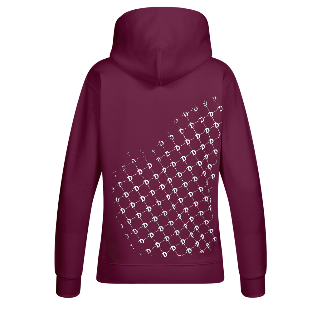 Herren Kapuzensweater old school weinrot