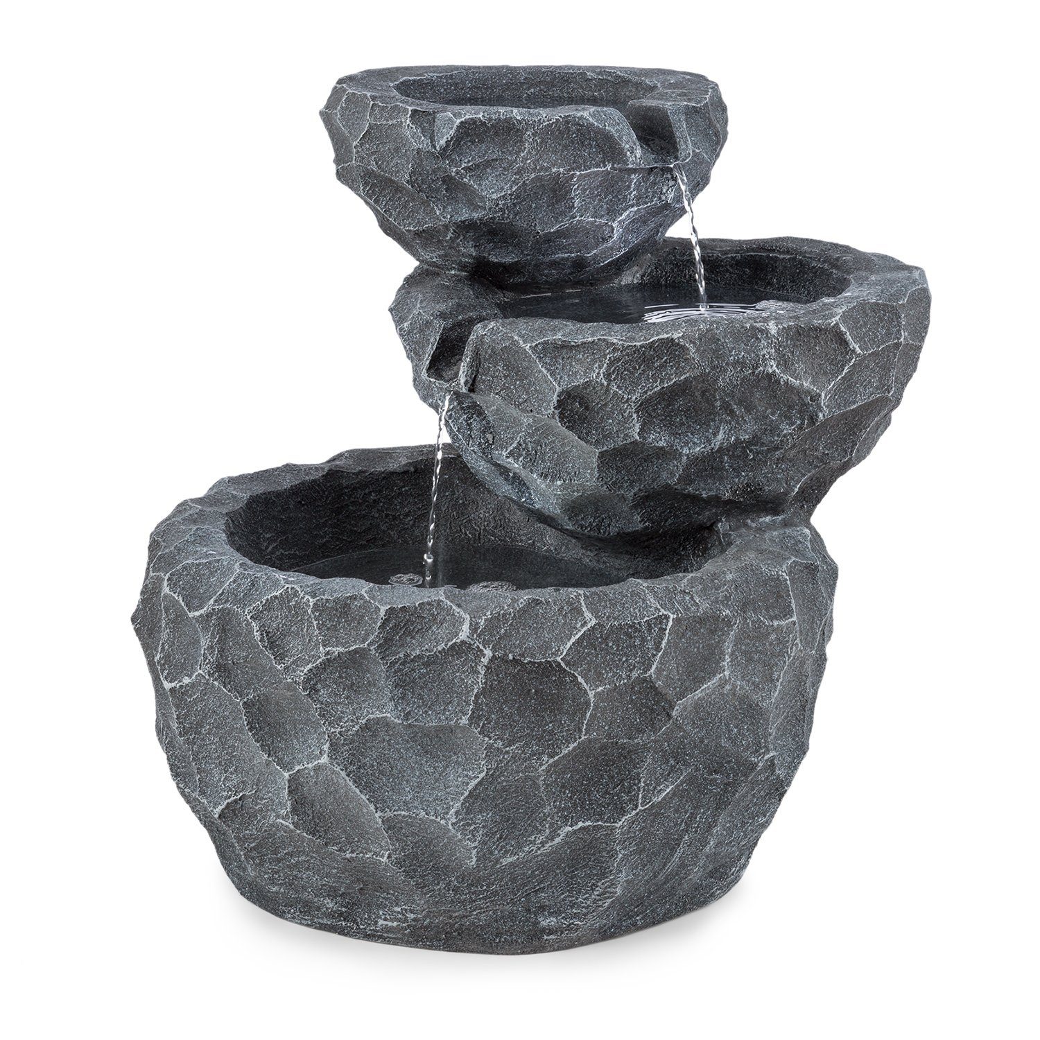 blumfeldt Wasserspiel Murach Kaskadenbrunnen, 48 cm Breite, (Set, Solarpanel;LED-Beleuchtung und Anschlussmaterial), spring zimmer zier brunnen led-beleuchtung terasse solar outdoor