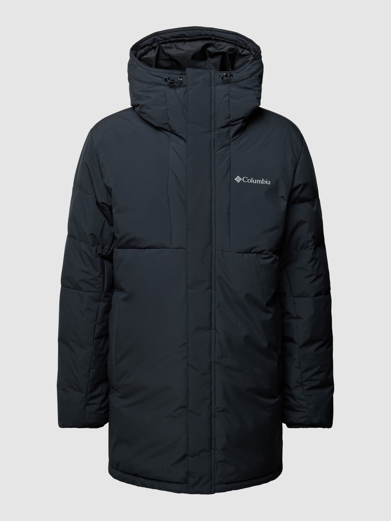 Daunenjacke mit Label-Print Modell 'Aldercrest' in schwarz