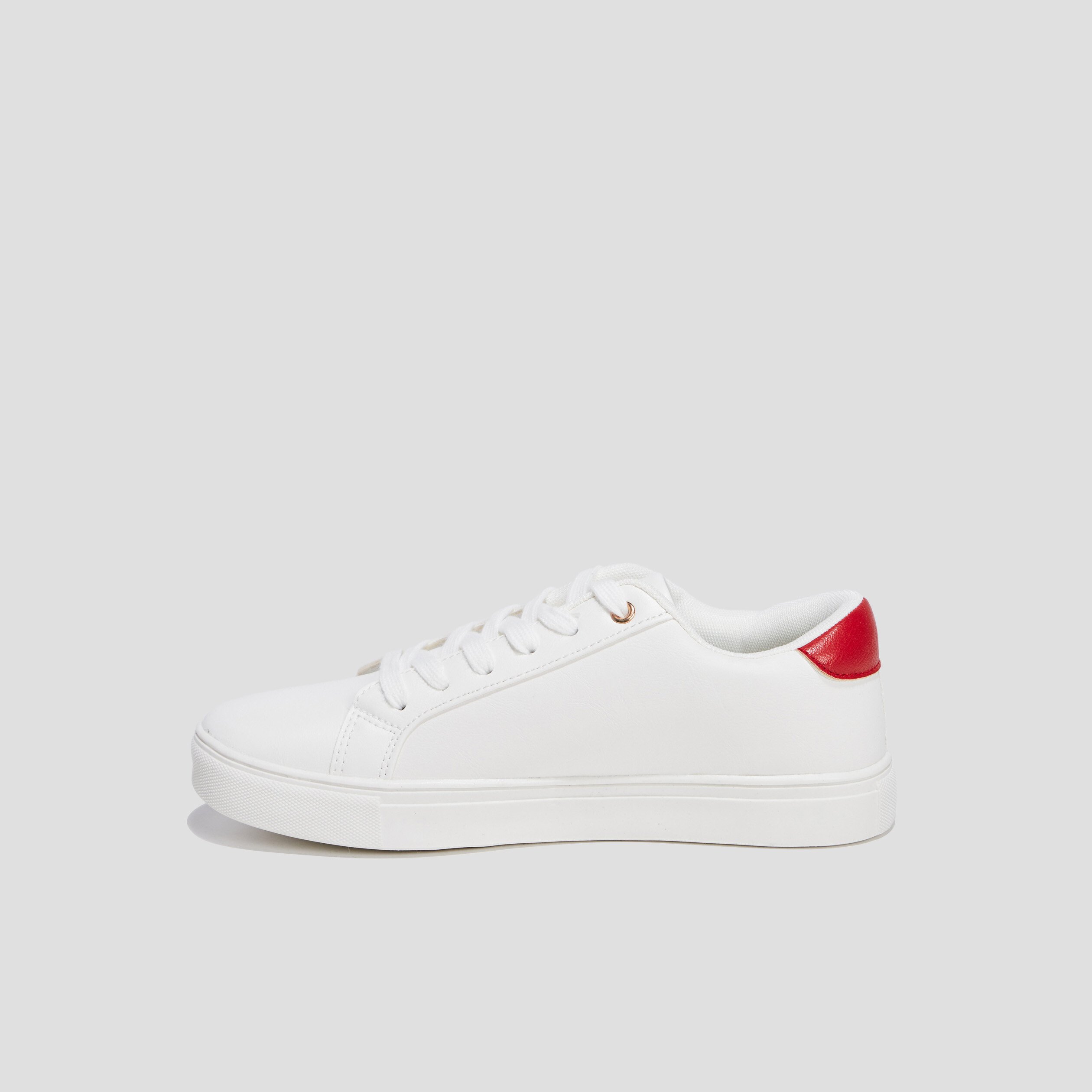 Tennis à lacets blanc femme | La Halle