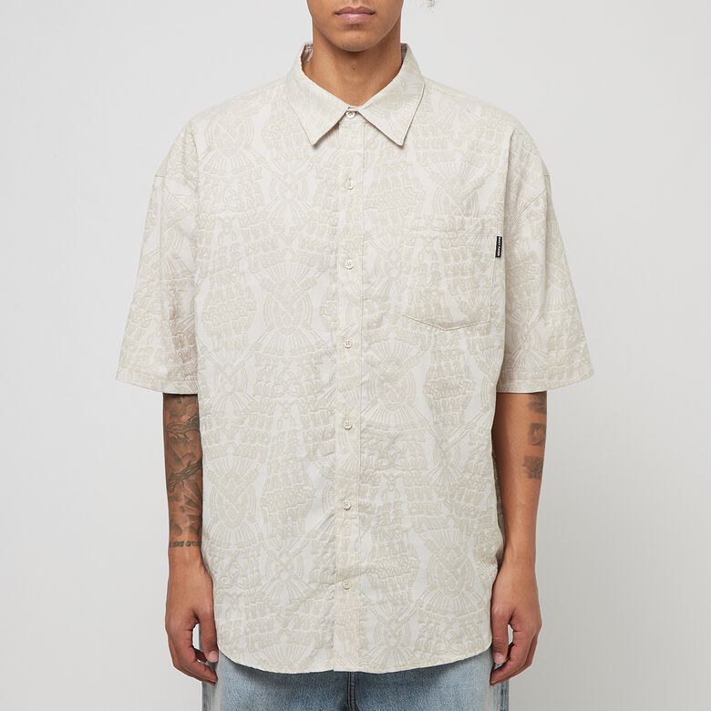 Daily Paper Zuri Macrame Jacquard Shortsleeve Shirt moonstruck beige