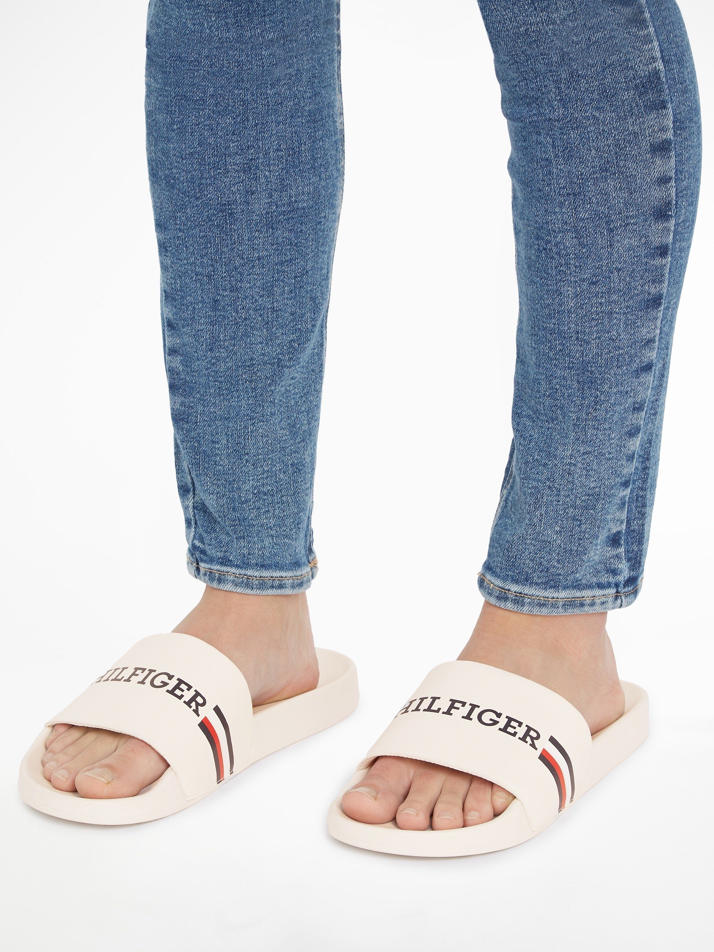 Tommy Hilfiger CORPORATE FLAG POOL SLIDE Pantolette mit breiter Bandage