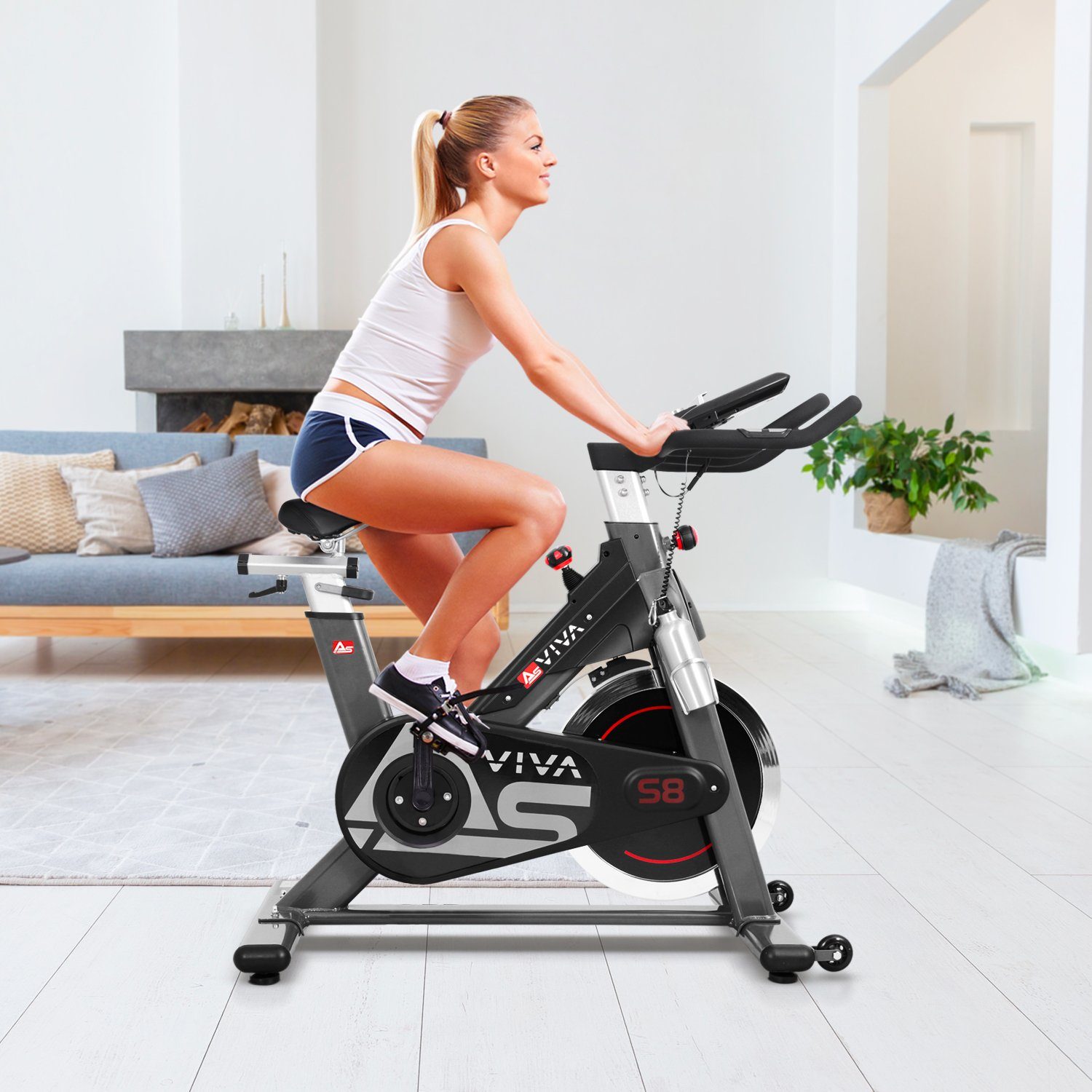 AsVIVA Speedbike Indoor Cycle & Speedbike AsVIVA S8 Pro APP-Bluetooth