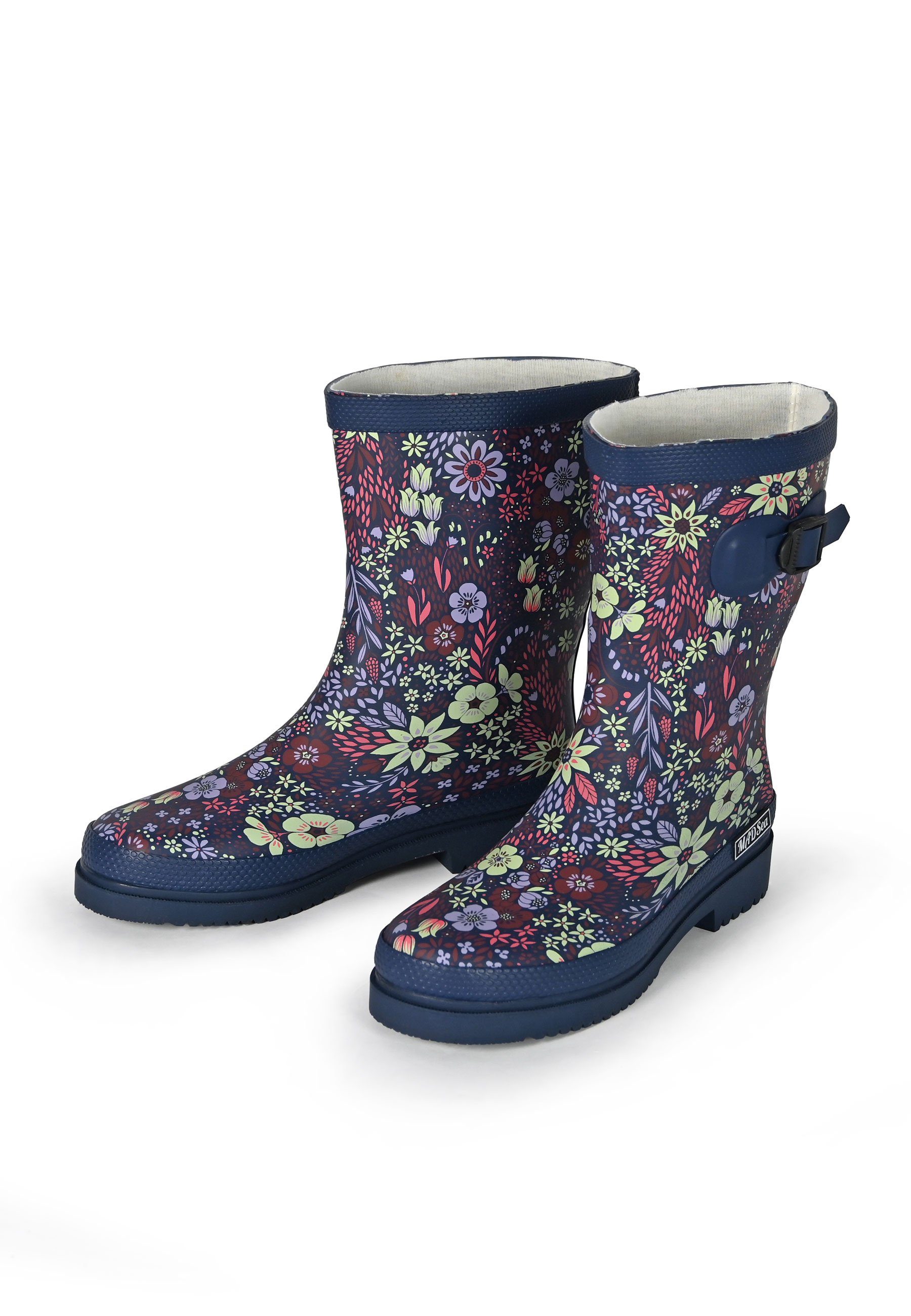 MADSea Flower Gummistiefel mit rutschfester Laufsohle und buntem Blumenprint
