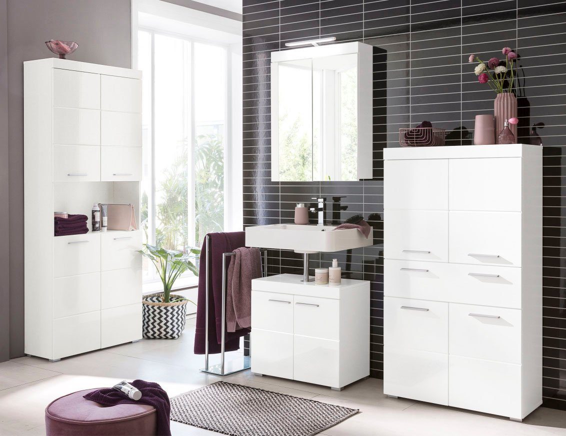 INOSIGN Midischrank Avena Breite 73 cm, Badezimmerschrank mit 1 großen Schubkasten und 4 Türen