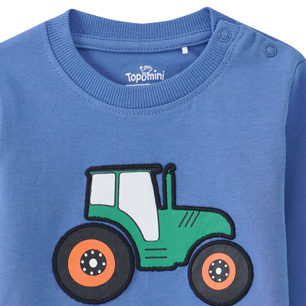 Baby Langarmshirt mit Trecker-Applikation