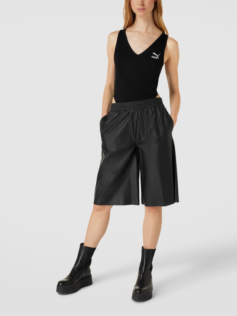Body mit Logo-Stitching Modell 'Classics Ribbed Bodysuit' in schwarz