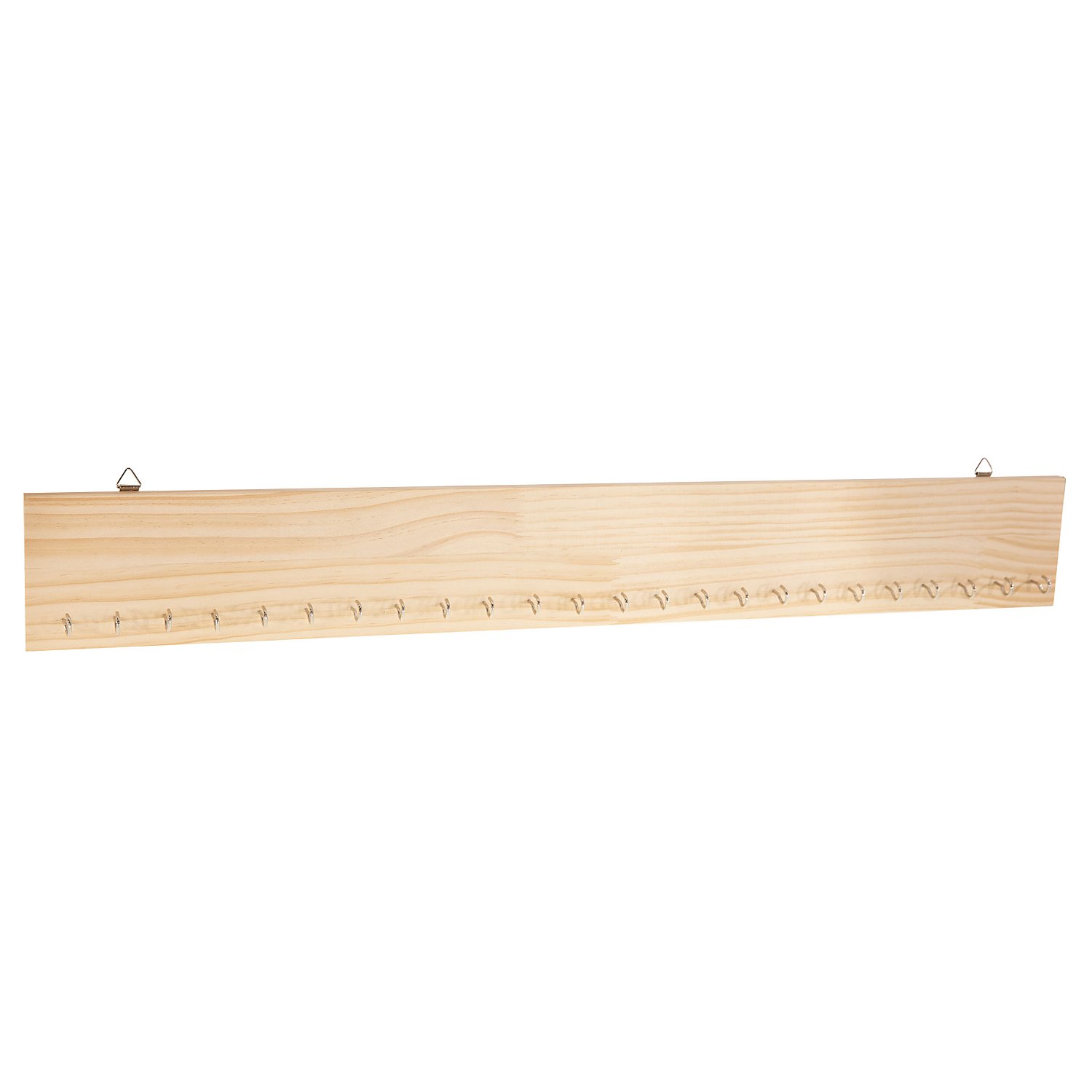 Adventskalenderleiste aus Holz mit 24 Haken, 75 x 10 cm
