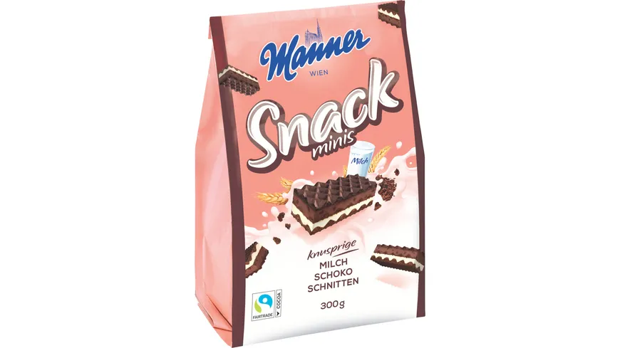 Manner Snack Minis Milch Schoko Schnitten 300 g