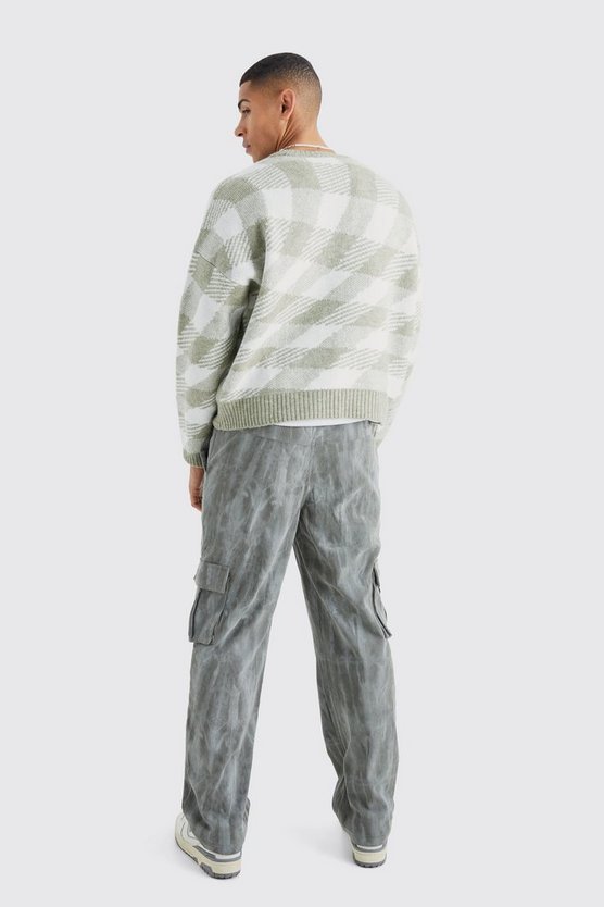 Lockere Batik Cord-Cargohose