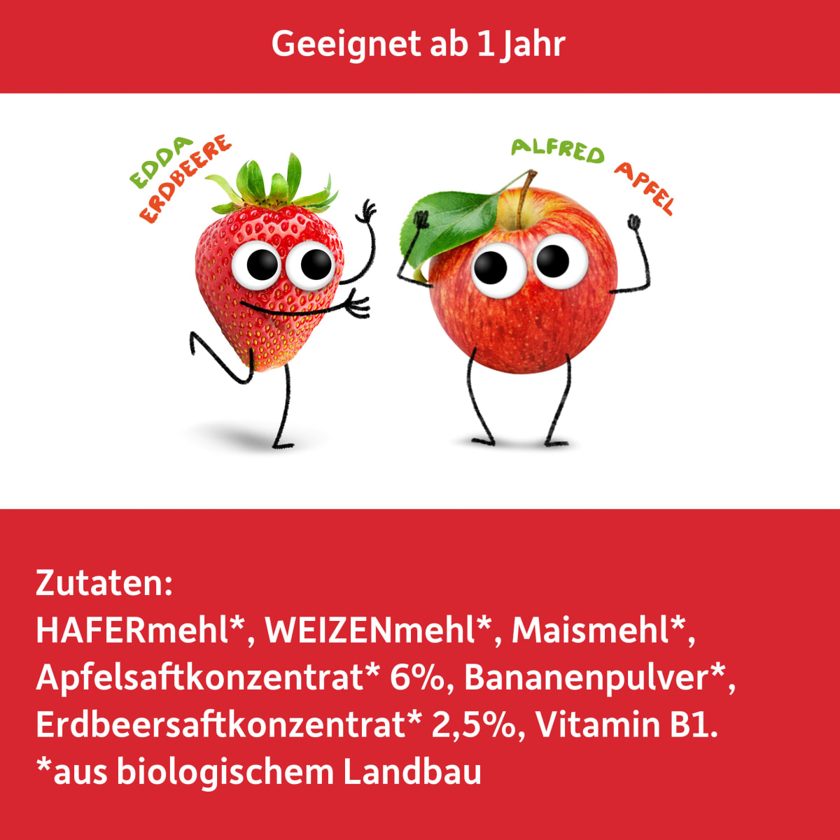 Kindermüsli Apfel & Erdbeere ab 1 Jahr, 125 g