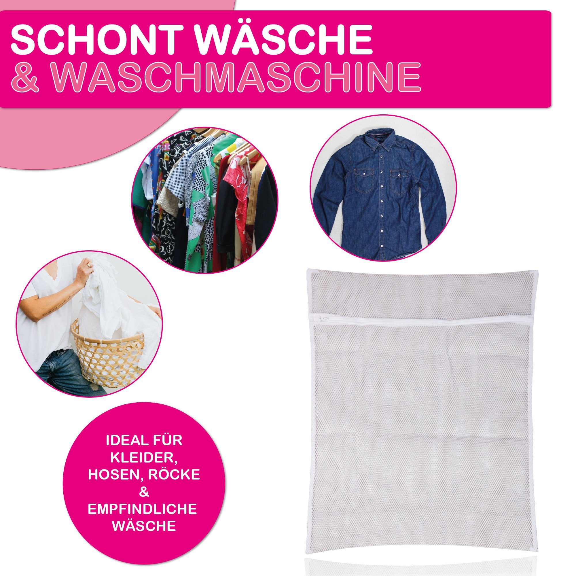 Bestlivings Wäschenetz Wäschesack 06130,(1-St), Wäschenetz XXL (50x70cm) - Kochfest - Füllmenge bis 3kg