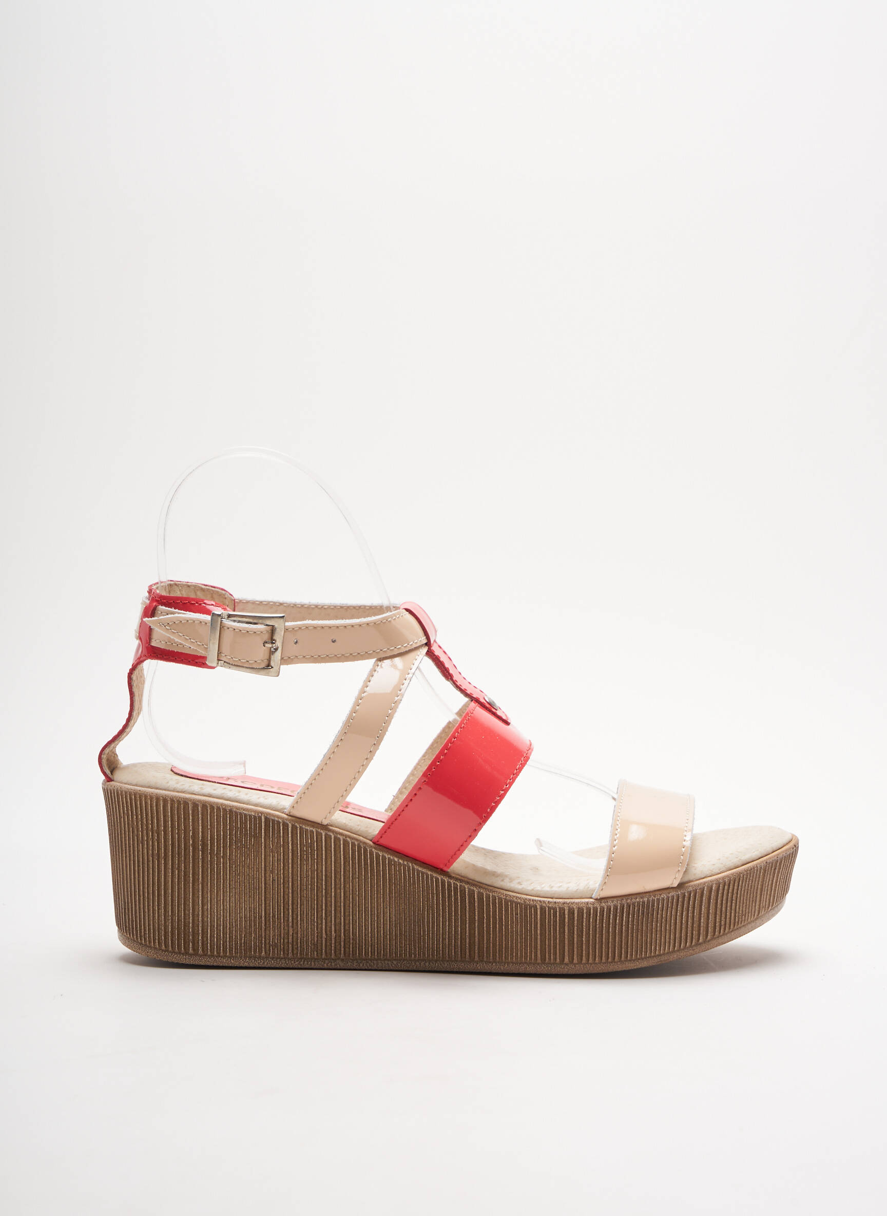 Brodequins Sandales Nu Pieds Femme couleur beige
