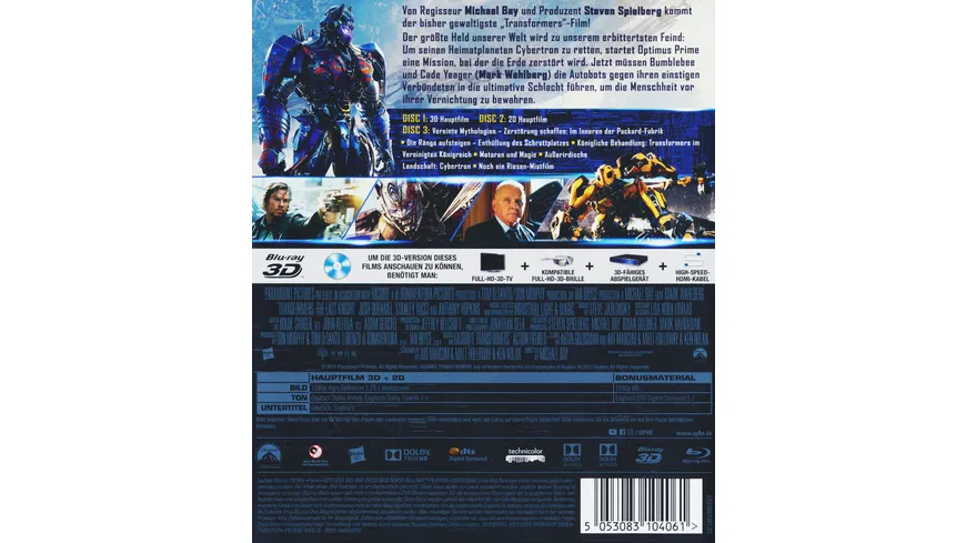 Transformers 5 - The Last Knight  (+ Blu-ray) (+ Bonus-Disc)