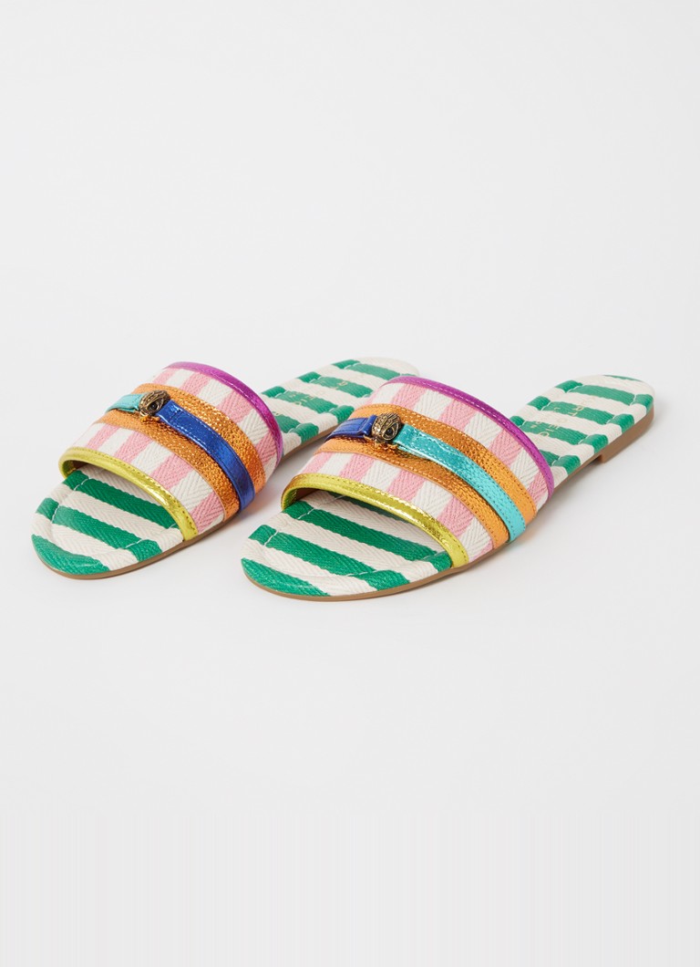 Kurt Geiger Southbank leather slipper with metallic finish