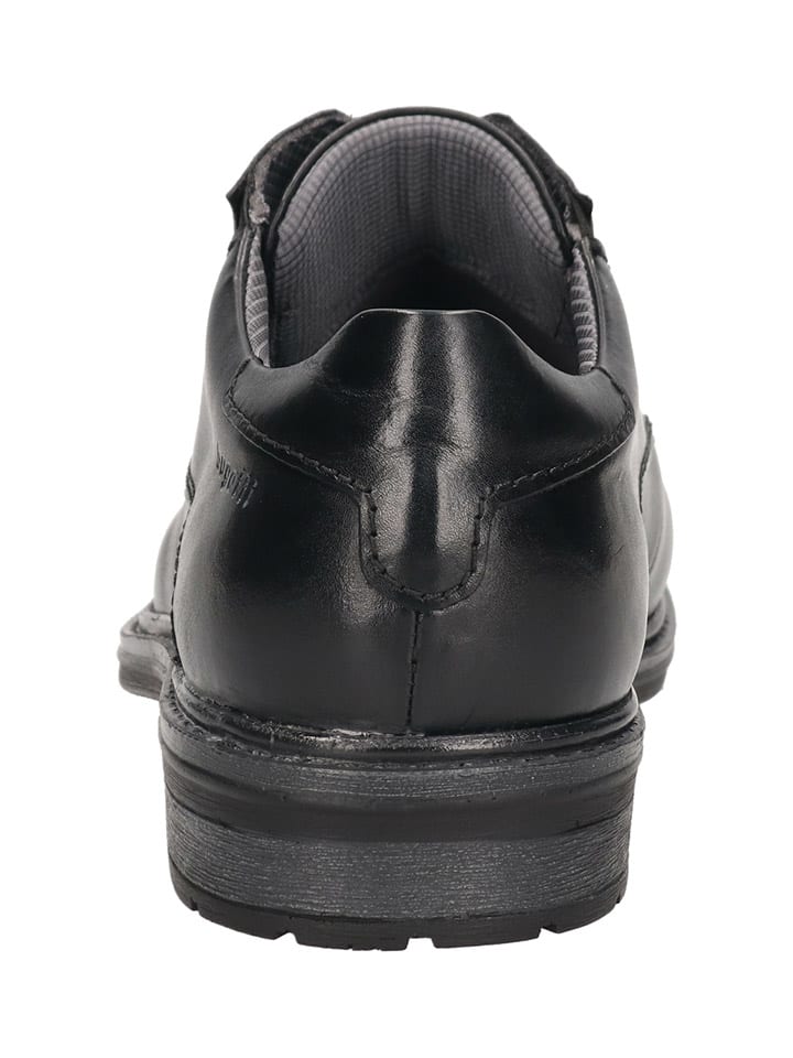 Bugatti Leder-Schnürschuhe in Schwarz günstig kaufen
