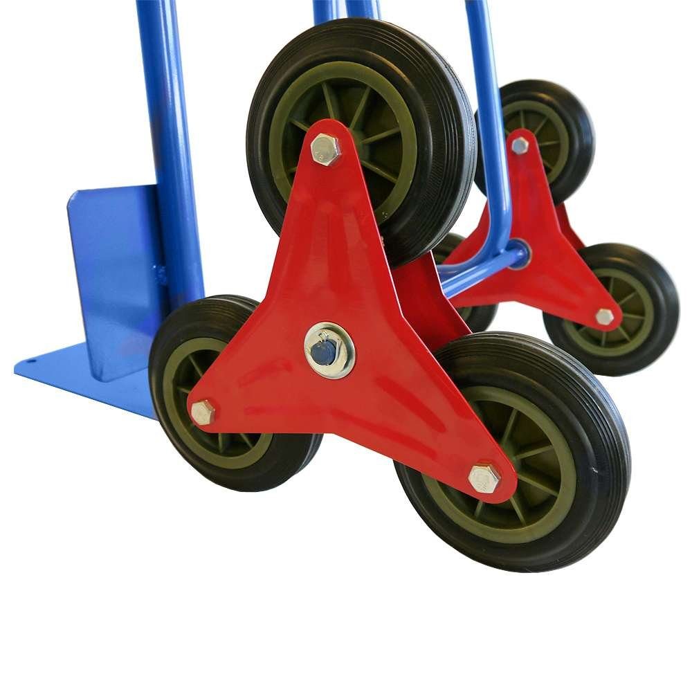 Grafner Sackkarre Treppensteiger Sackkarre ausziehbar / klappbar 200 kg, (Stk, 1), 200 kg Tragkraft, klappbar, faltbar, Stahl