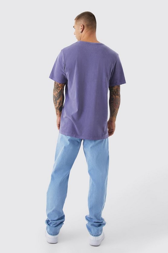 Lockere Jeans mit ausgefranstem Saum