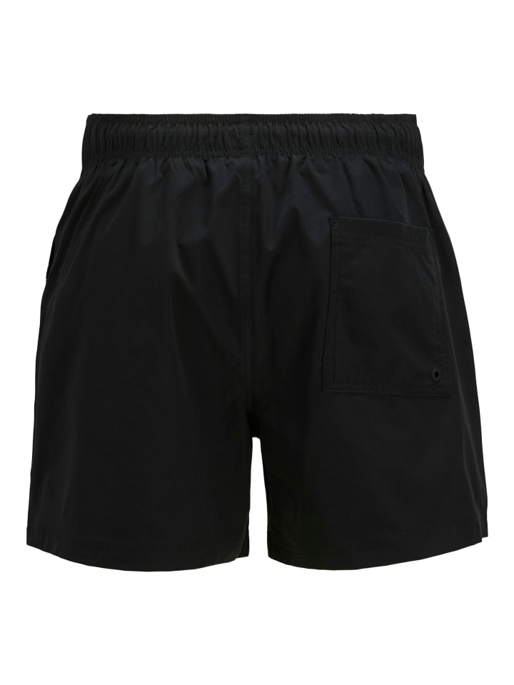 JACK & JONES Junior Badeshorts  JPSTMAUI JJSWIM DOUBLE LOGO JNR in black günstig kaufen