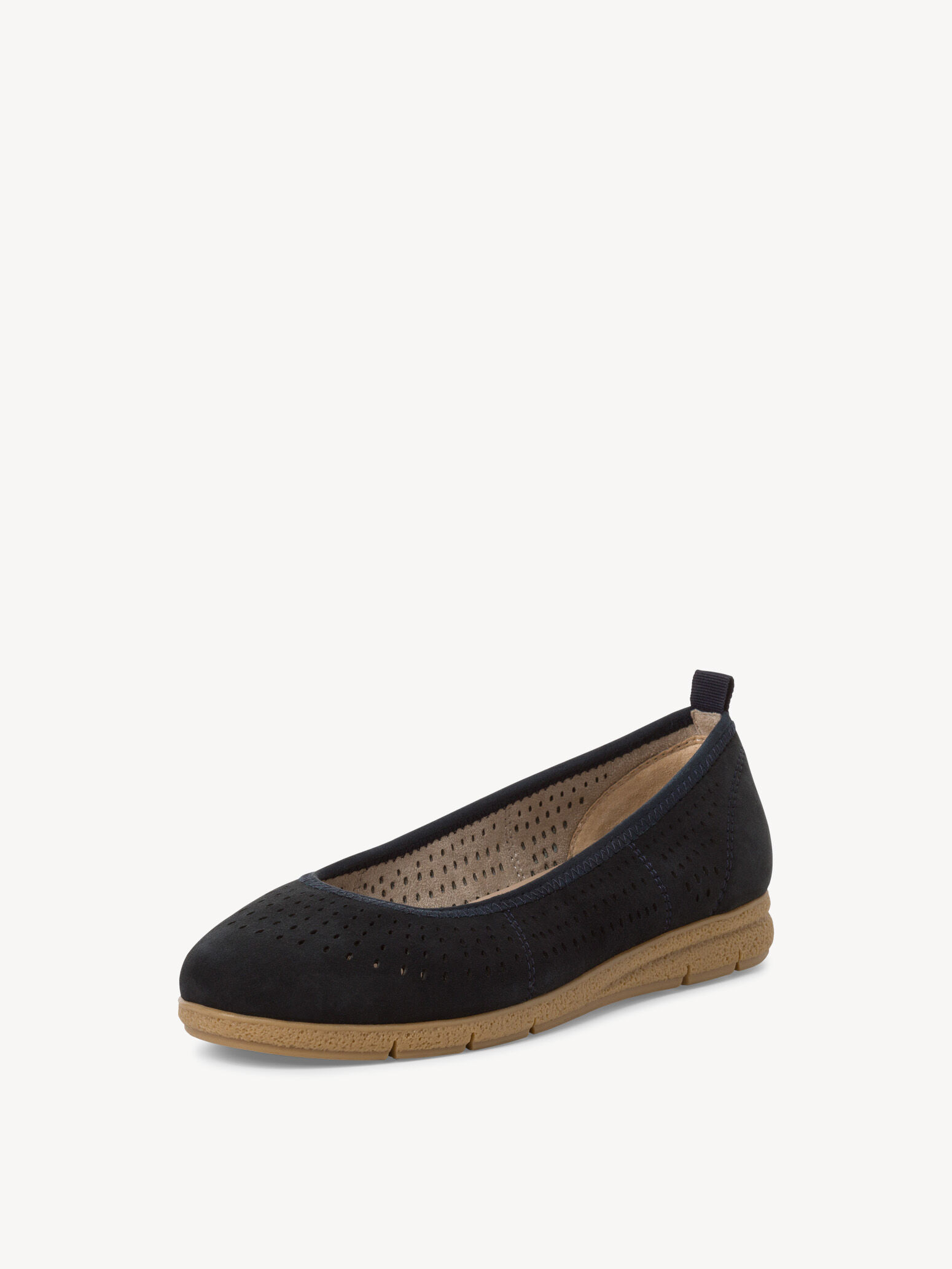 Ballerine en cuir - bleu