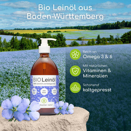 Wolfsbacher Natur Ergänzungsfutter & Aufzucht Wolfsbacher Natur Bio Leinöl 500 ml
