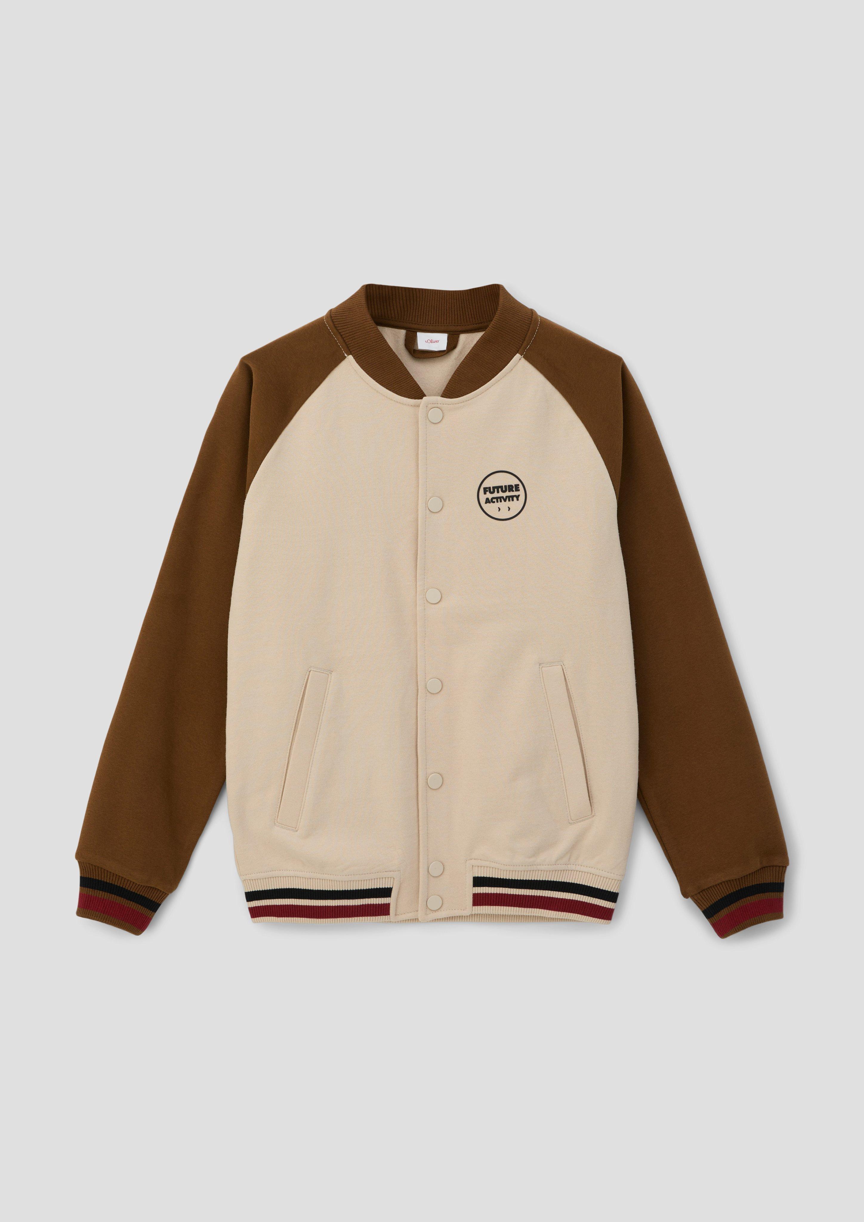 Sweatshirtjacke im College-Style  2140927-8120