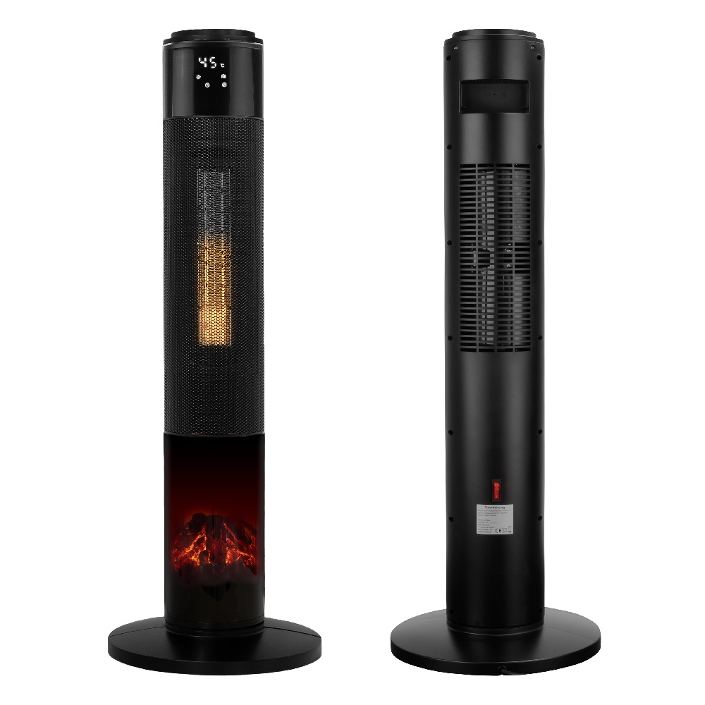 TroniTechnik Turm-Keramikheizer 2kW TT-KH-073 mit Kaminfunktion