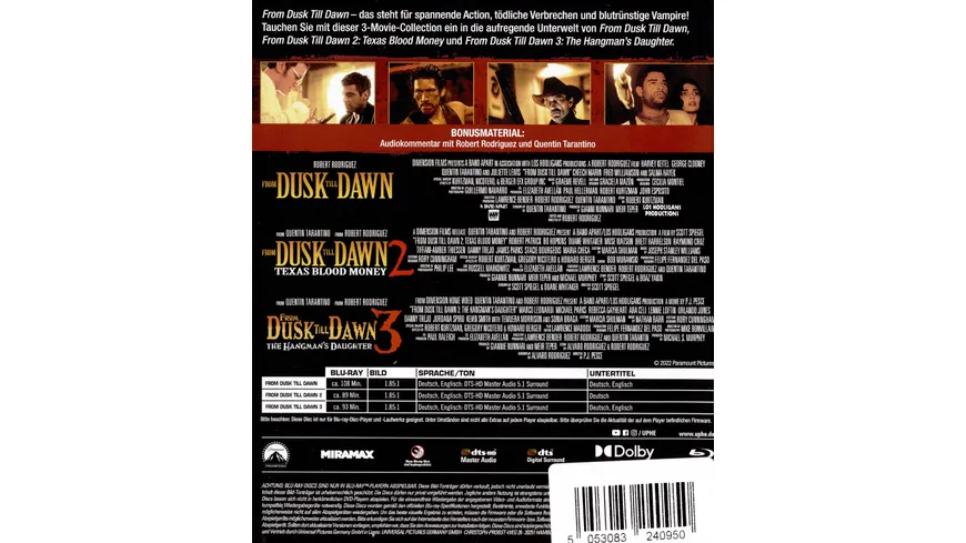 From Dusk till Dawn - Trilogie  [3 BRs]