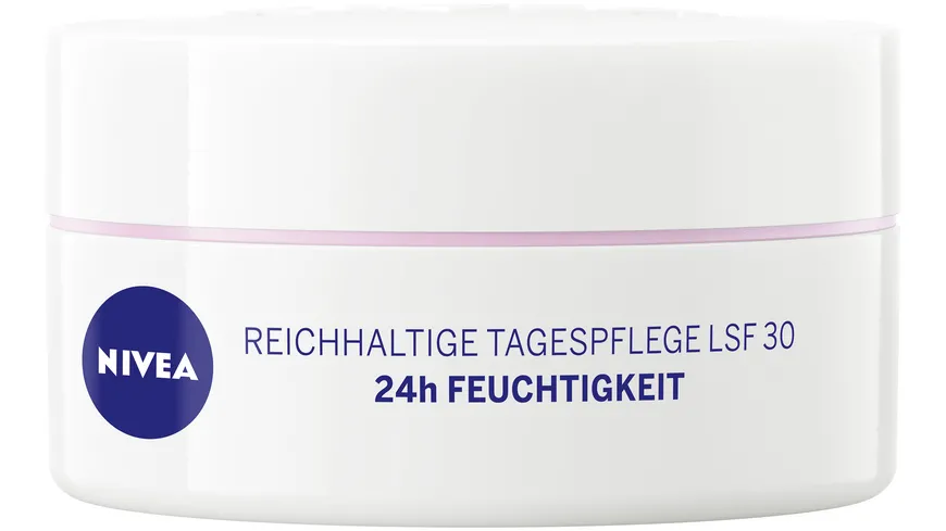 NIVEA Reichhaltige Tagespflege 24h Feuchtigkeit Trockene Haut LSF 30 50 ml