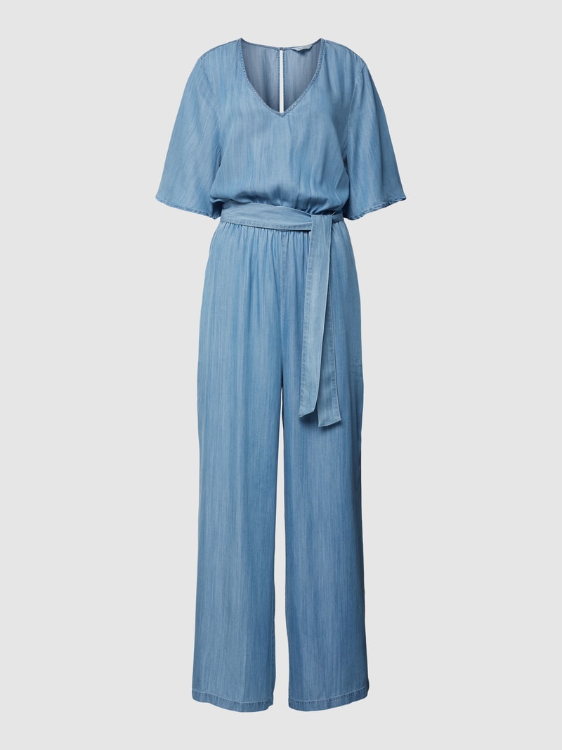 Jumpsuit mit Strukturmuster in jeans